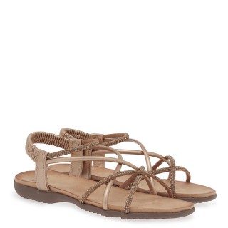 Γυναικεία Πέδιλα W489Q928237M Eco-Leather-Στράς Ροζ Χρυσό SEVEN