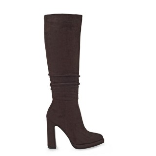 Γυναικείες Μπότες X267V9846504 Eco-Suede Καφέ SEVEN