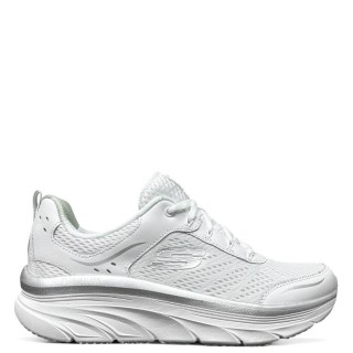 Γυναικεία Sneakers 149023-WSL-D'LUX WALKER Ύφασμα Λευκό-Ασημί SKECHERS Γυναικεία Sneakers 149023-WSL-D'LUX WALKER Ύφασμα Λευκό-Ασημί SKECHERS