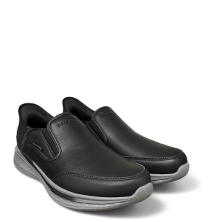 Ανδρικά Sneakers 205237-BLK-SLADE Δέρμα Μαύρο Skechers