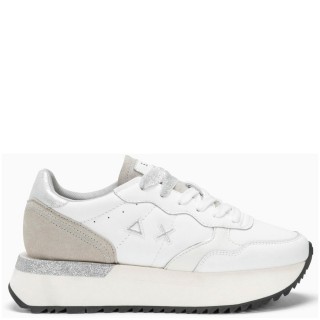 Γυναικεία Sneakers Z44215-Big Ally Pu Δέρμα-Δέρμα Καστόρι Λευκό SUN68