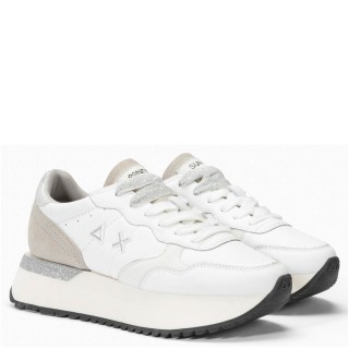 Γυναικεία Sneakers Z44215-Big Ally Pu Δέρμα-Δέρμα Καστόρι Λευκό SUN68