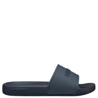 Ανδρικές Σαγιονάρες & Παντόφλες MF310271A-98T-LOGO POOL SLIDE Σιλικόνη Μπλέ SUPERDRY