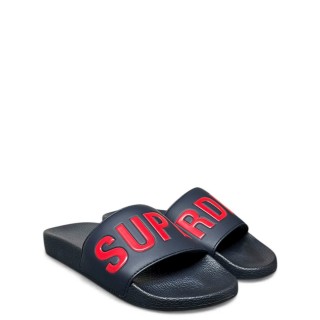 Ανδρικές Σαγιονάρες & Παντόφλες MF310291A- SUPERDRY POOL SLIDE Αδιάβροχο PVC Μπλέ-Κόκκινο SUPERDRY