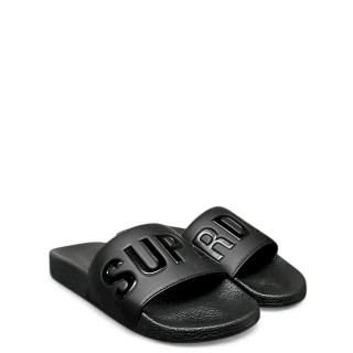 Ανδρικές Σαγιονάρες & Παντόφλες MF310291A- SUPERDRY POOL SLIDE Αδιάβροχο PVC Μαύρο SUPERDRY