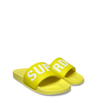 Γυναικείες Παντόφλες WF310256A-SUPERDRY POOL SLIDE Αδιάβροχο PVC Κίτρινο SUPERDRY