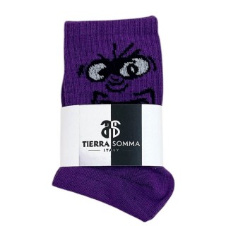 Κάλτσες TS-Sock-Funface 9 Ύφασμα Μωβ Tierra Somma