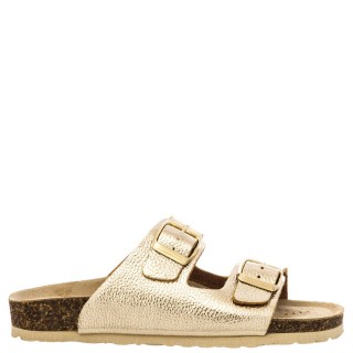 Γυναικείες Παντόφλες 200-CROMO Μεταλικό Eco-Leather Πλατίνα Tsoumpas