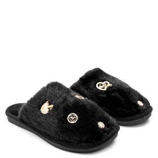 Γυναικείες Χειμερινές Παντόφλες XL-7016 Γούνα Μαύρο CASA DE CALMA Γυναικείες Χειμερινές Παντόφλες XL-7016 Γούνα Μαύρο CASA DE CALMA