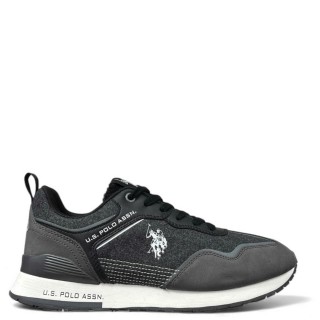 Ανδρικά Sneakers TABRY005 Eco-Leather Μαύρο-Γκρι U.S POLO ASSN.