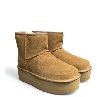 Γυναικεία Μποτάκια 1134991-CHE-W CLASSIC MINI PLATFORM Δέρμα Καστόρι Ταμπά UGG