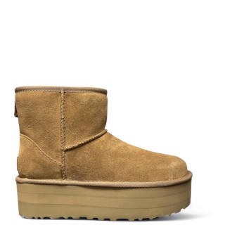 Γυναικεία Μποτάκια 1134991-CHE-W CLASSIC MINI PLATFORM Δέρμα Καστόρι Ταμπά UGG