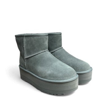 Γυναικεία Μποτάκια 1134991-RNS-W CLASSIC MINI PLATFORM Δέρμα Καστόρι Γκρι UGG