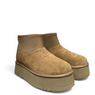 Γυναικεία Μποτάκια 1168170-CHE-Classic Mini Dipper Δέρμα Καστόρι-Ελαστική Λύκρα Ταμπά UGG