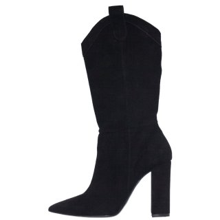 Γυναικείες Μπότες 439-19815 Δέρμα Καστόρι Μαύρο WALL STREET