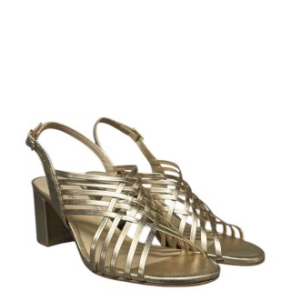 Γυναικεία Πέδιλα 785-25307-26 Δέρμα Χρυσό WALL STREET