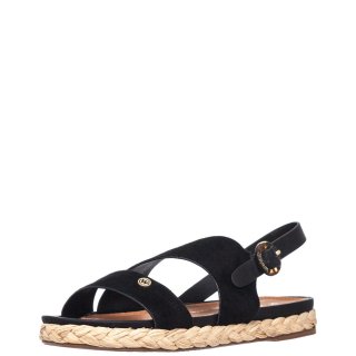 Γυναικεία Πέδιλα WL01502A-MALAGA-ALMA Δέρμα-Eco-Suede Μαύρο Wrangler